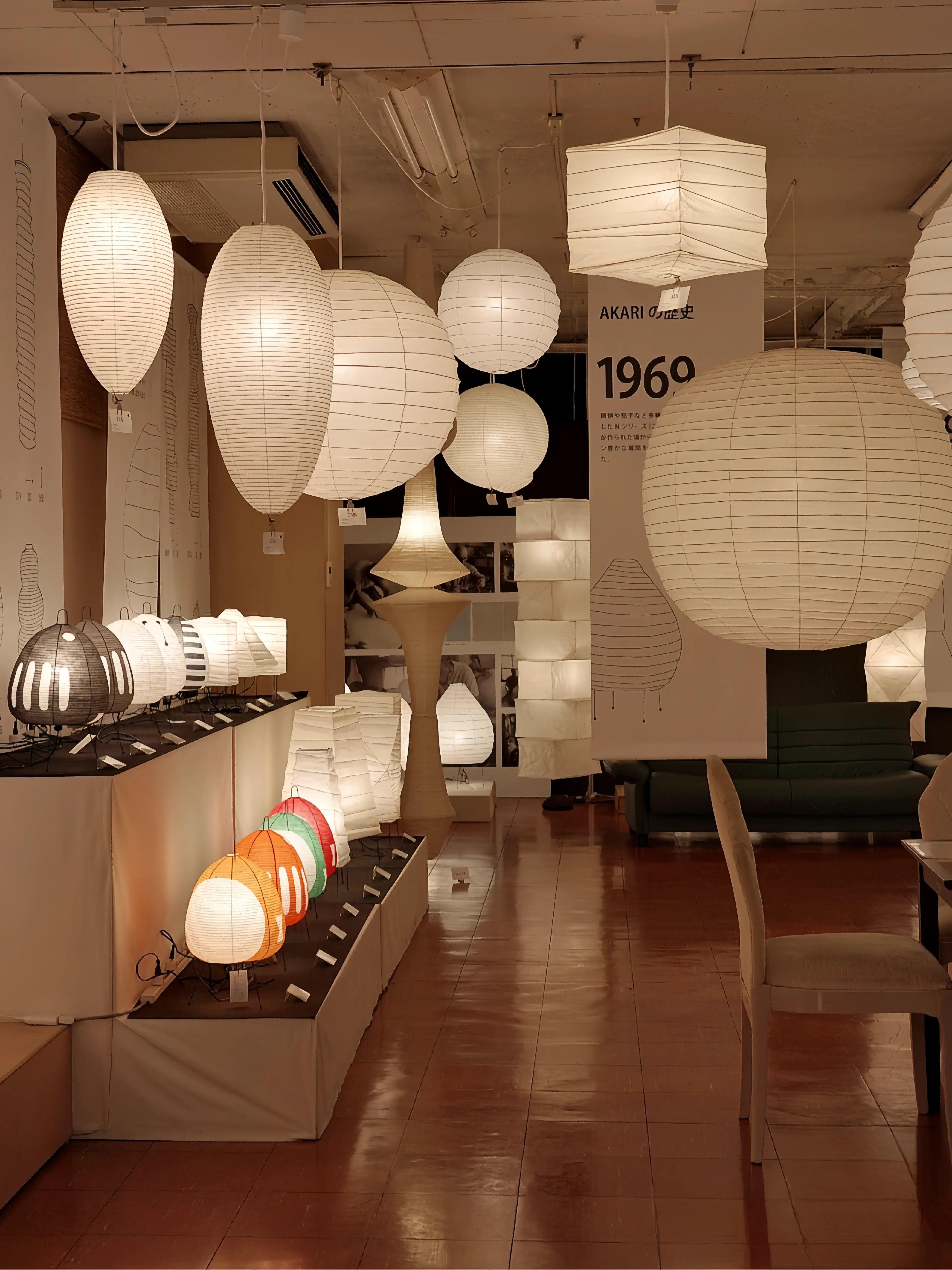 Japanese Style Chandelier | Authentic Wabi Sabi Rice Paper Design | - LTP Creative Lighting