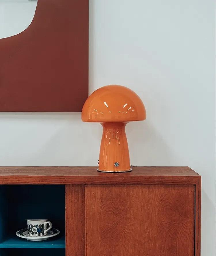 Vintage Style Orange Color Mushroom Lamp | Portable Size Table Lamp - LTP Creative Lighting