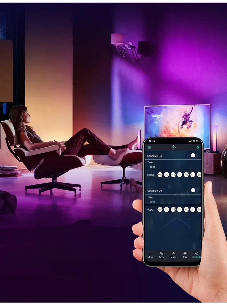 Neon Colour LED Desk Lamp | Mobile App Controllable