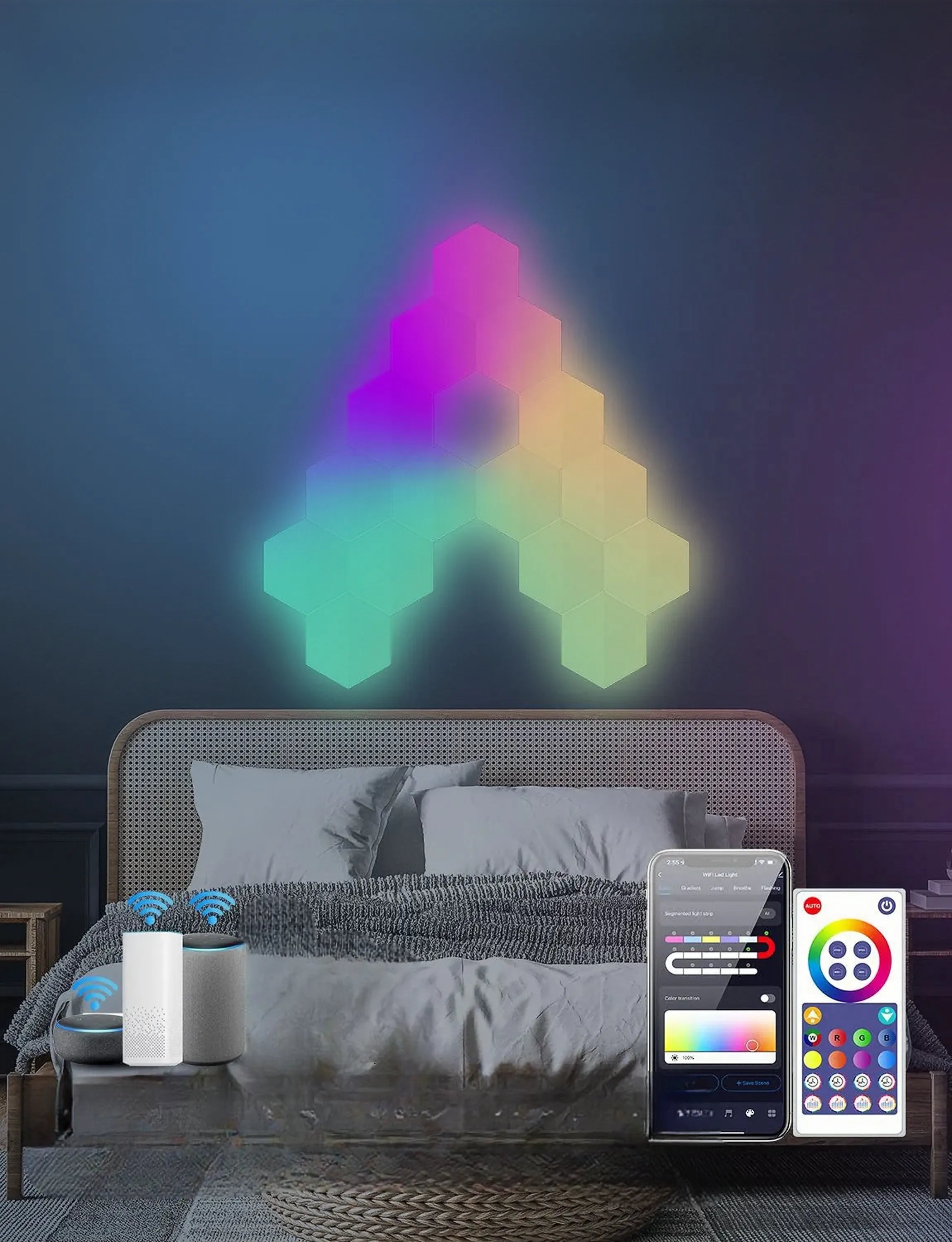 Customizable LED Wall Lights | Neon RGB Colours Available